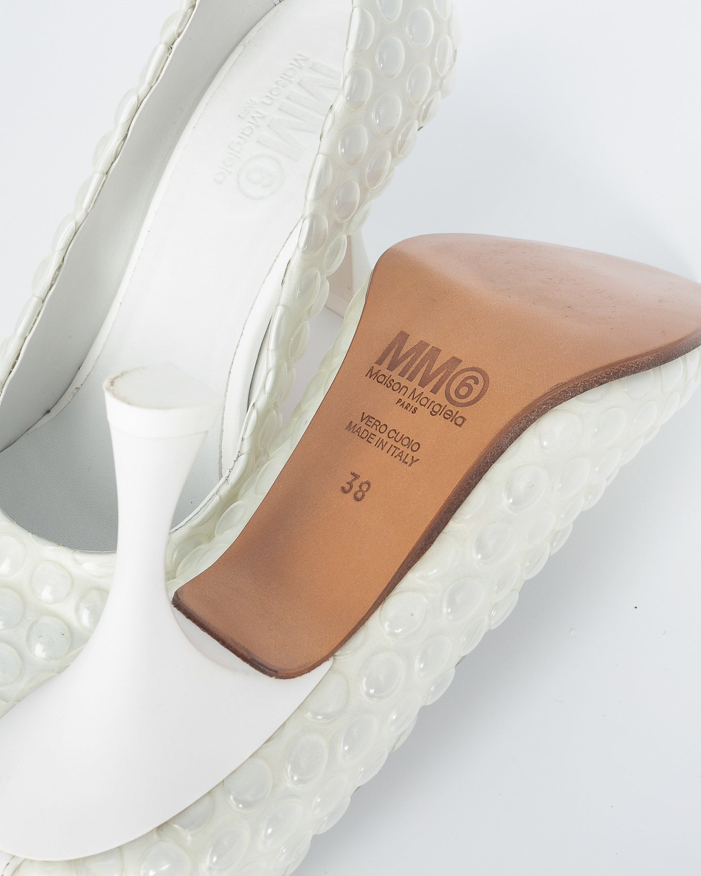 MM6 Pluriball White Heels