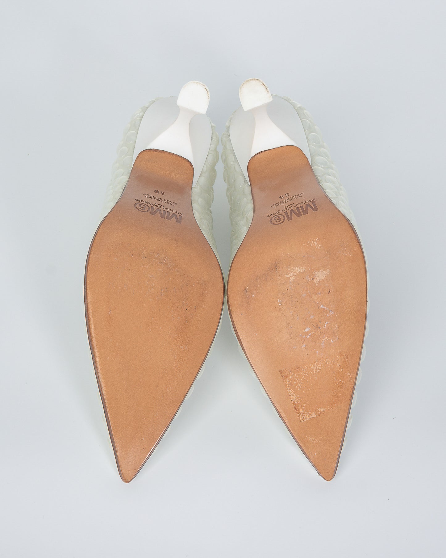 MM6 Pluriball White Heels