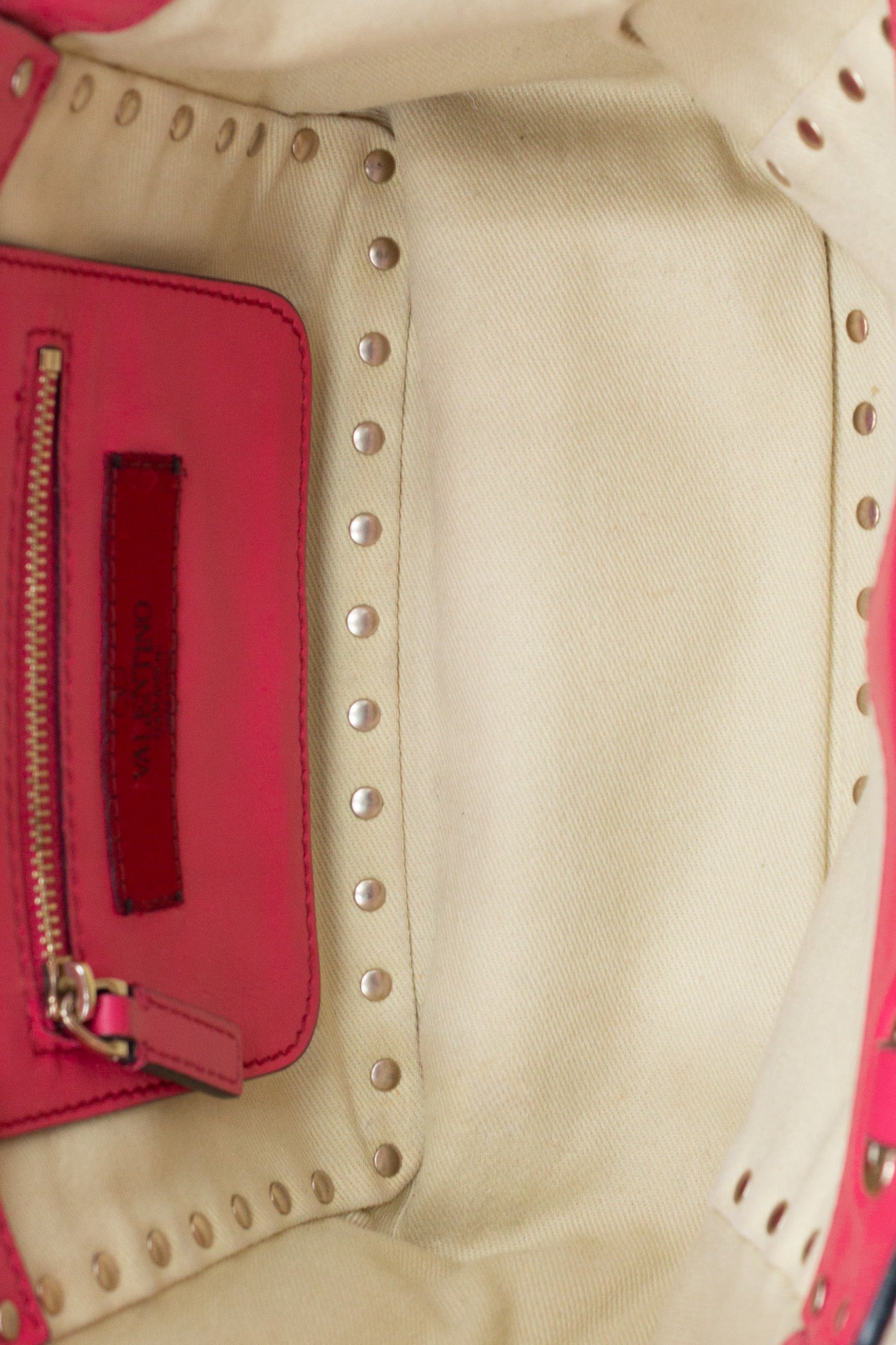 Valentino Mini Rockstud Fuchsia Leather Crossbody Bag