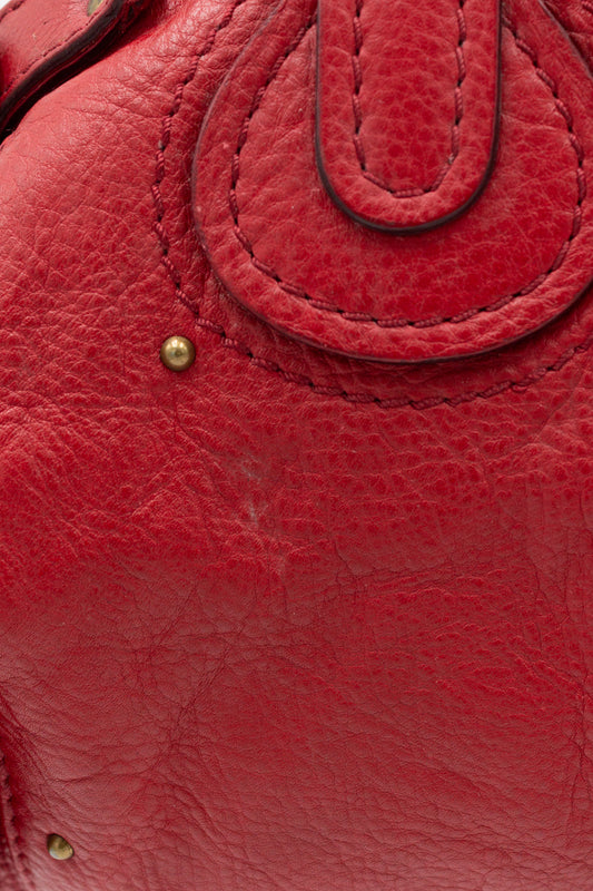 Chloé Paddington Medium in Red Leather