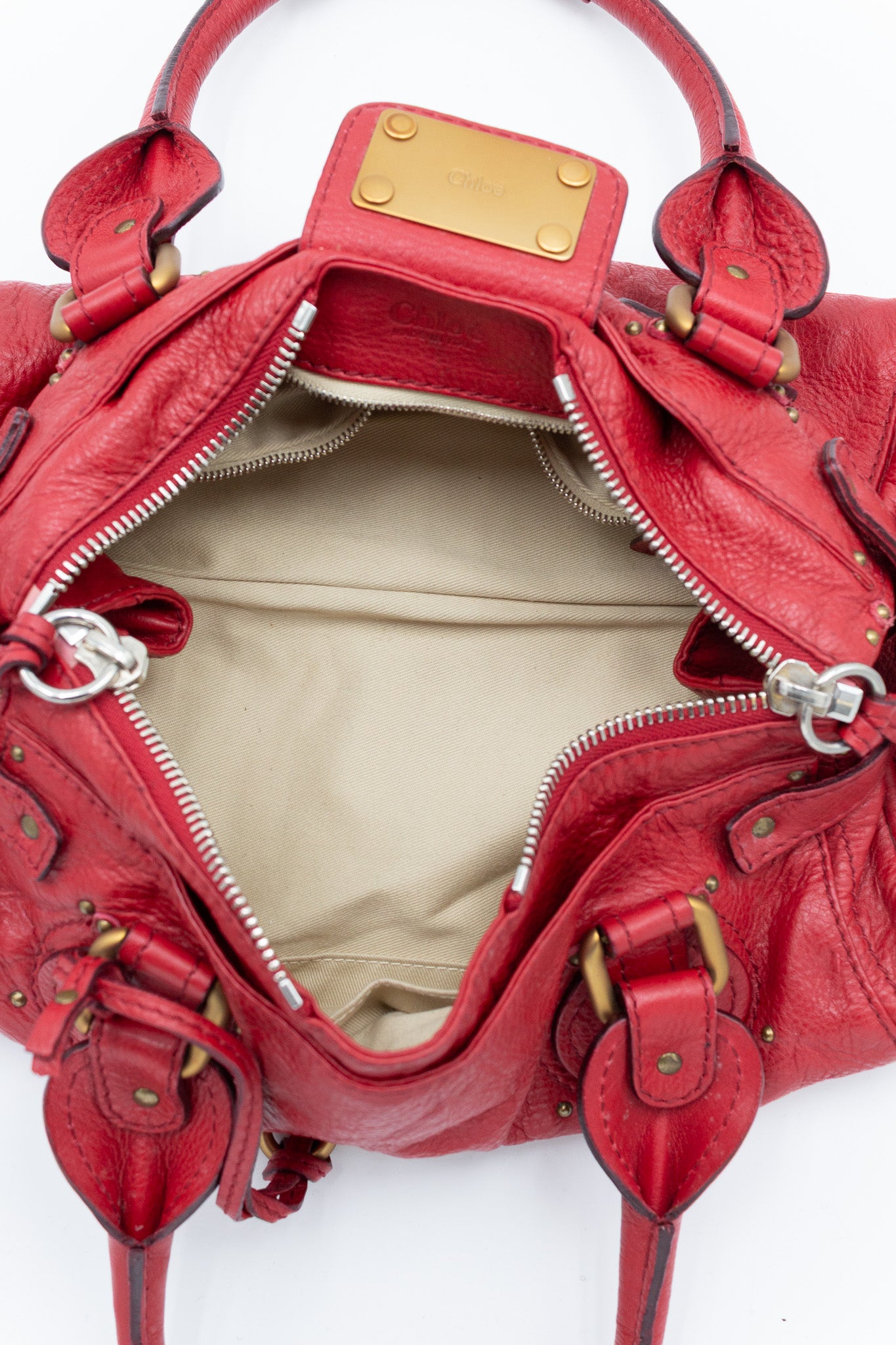Chloé Paddington Medium in Red Leather