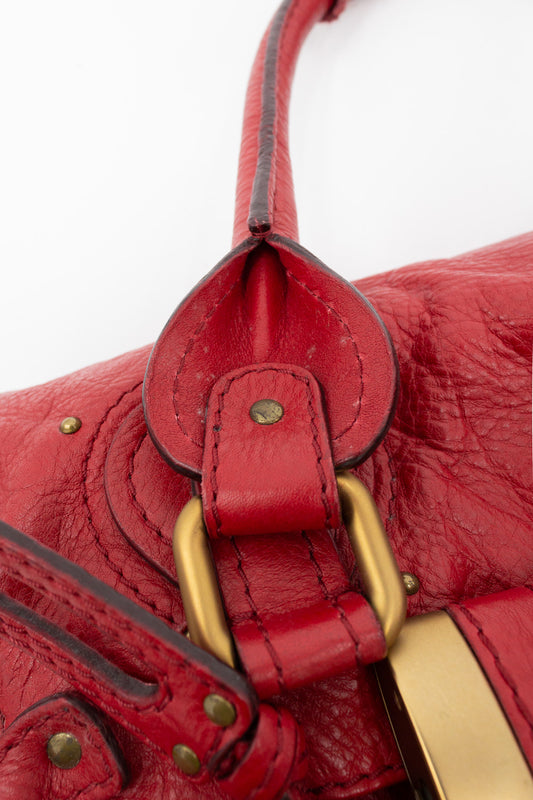 Chloé Paddington Medium in Red Leather
