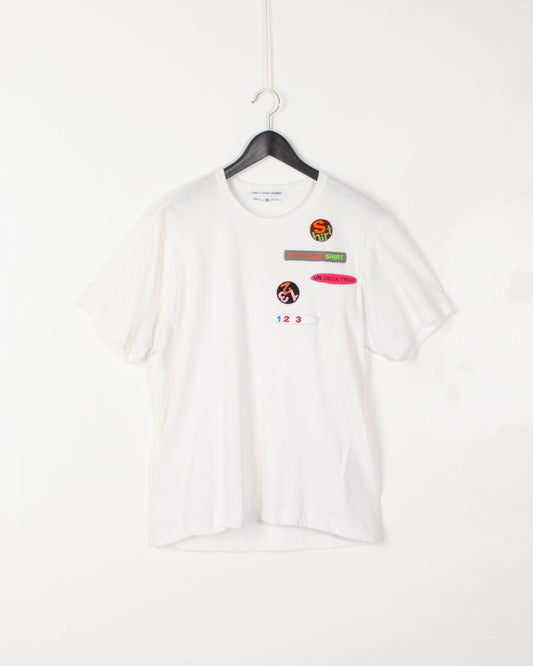 Comme des Garcons White Patches Tee