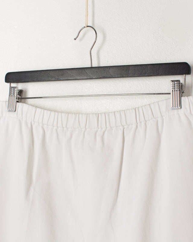 Comme De Garcons White Cotton Skirt