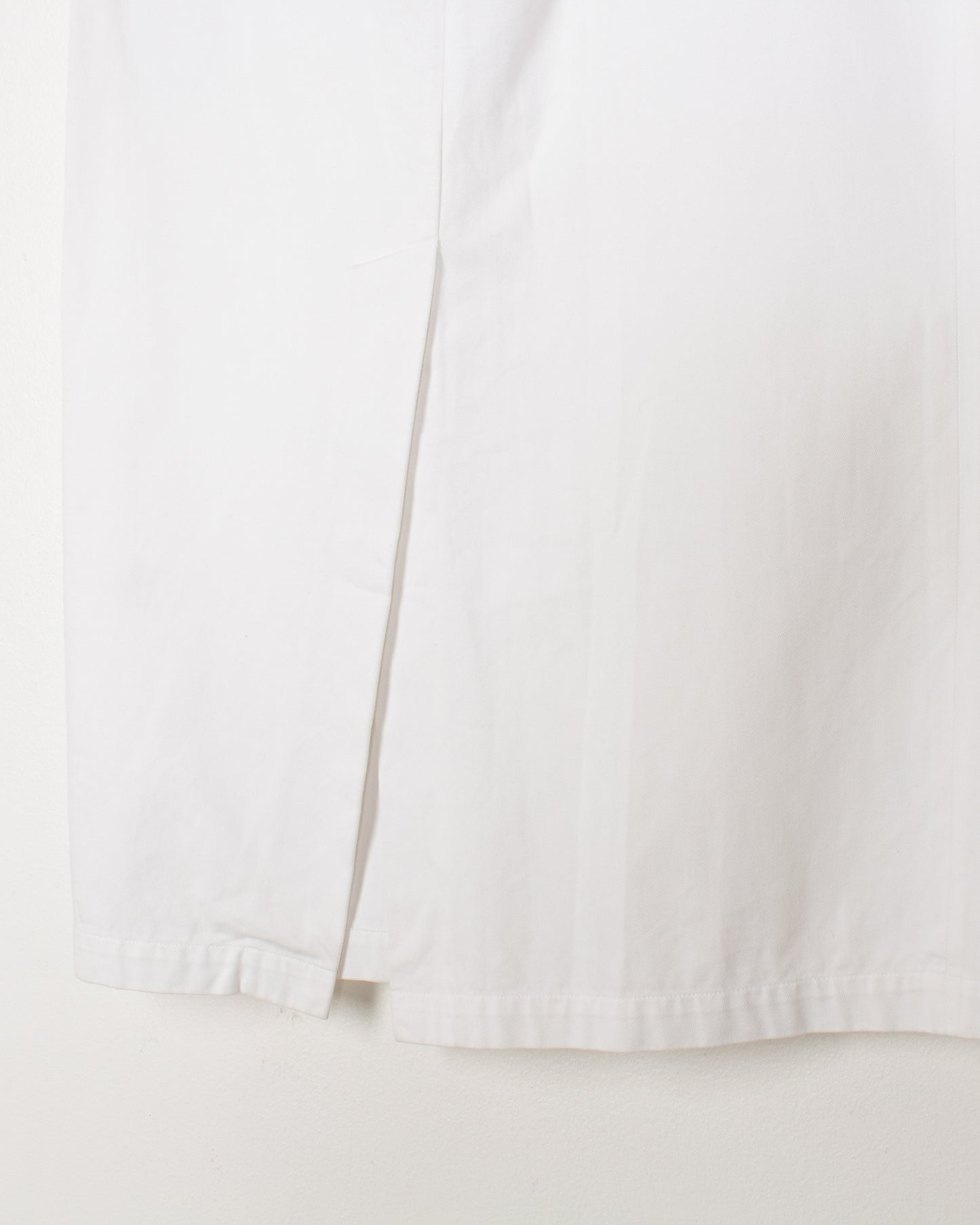 Comme De Garcons White Cotton Skirt