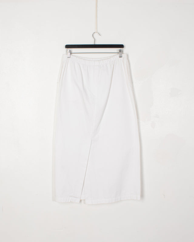 Comme De Garcons White Cotton Skirt