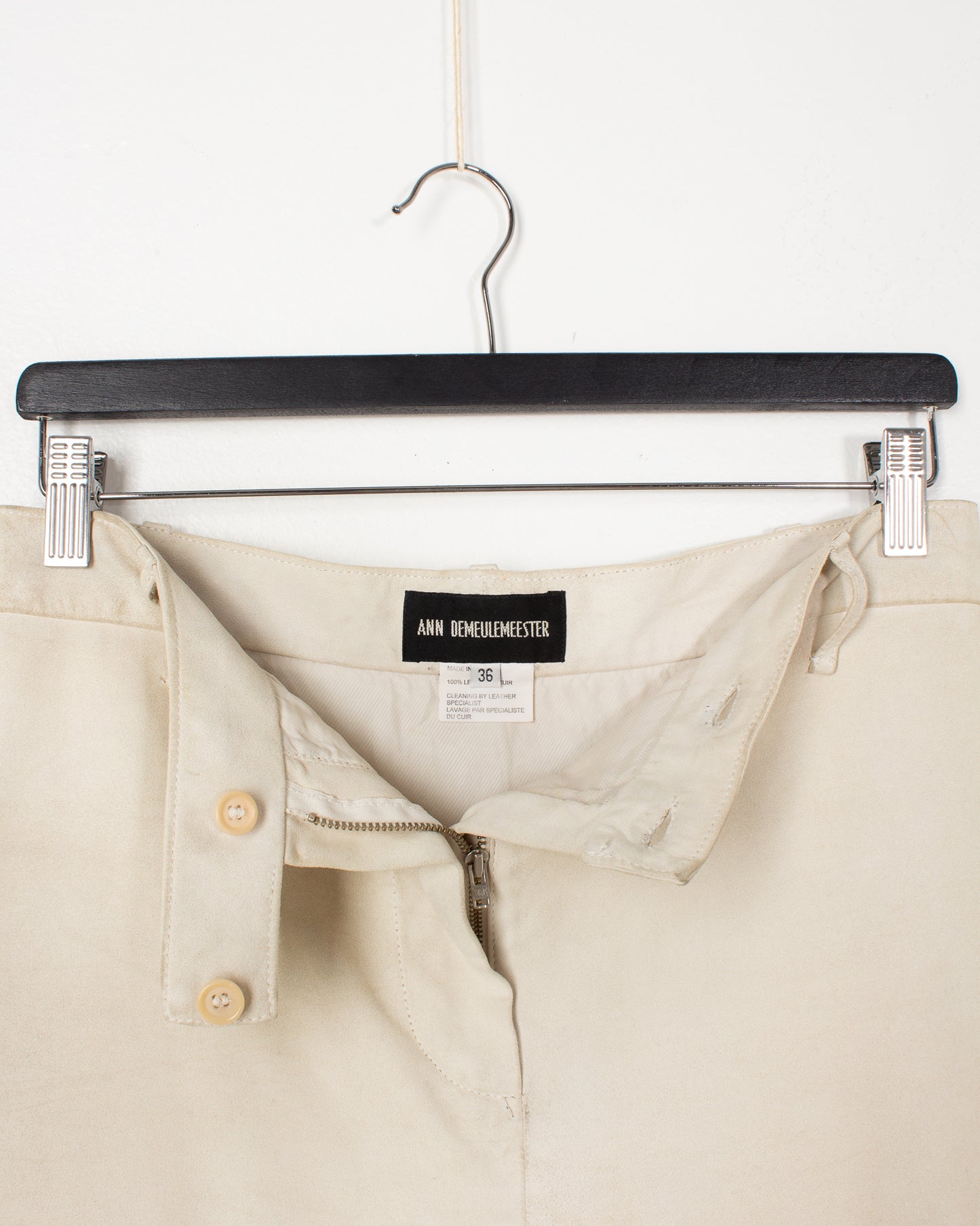 Ann Demeulemeester Chalk Mini Skirt
