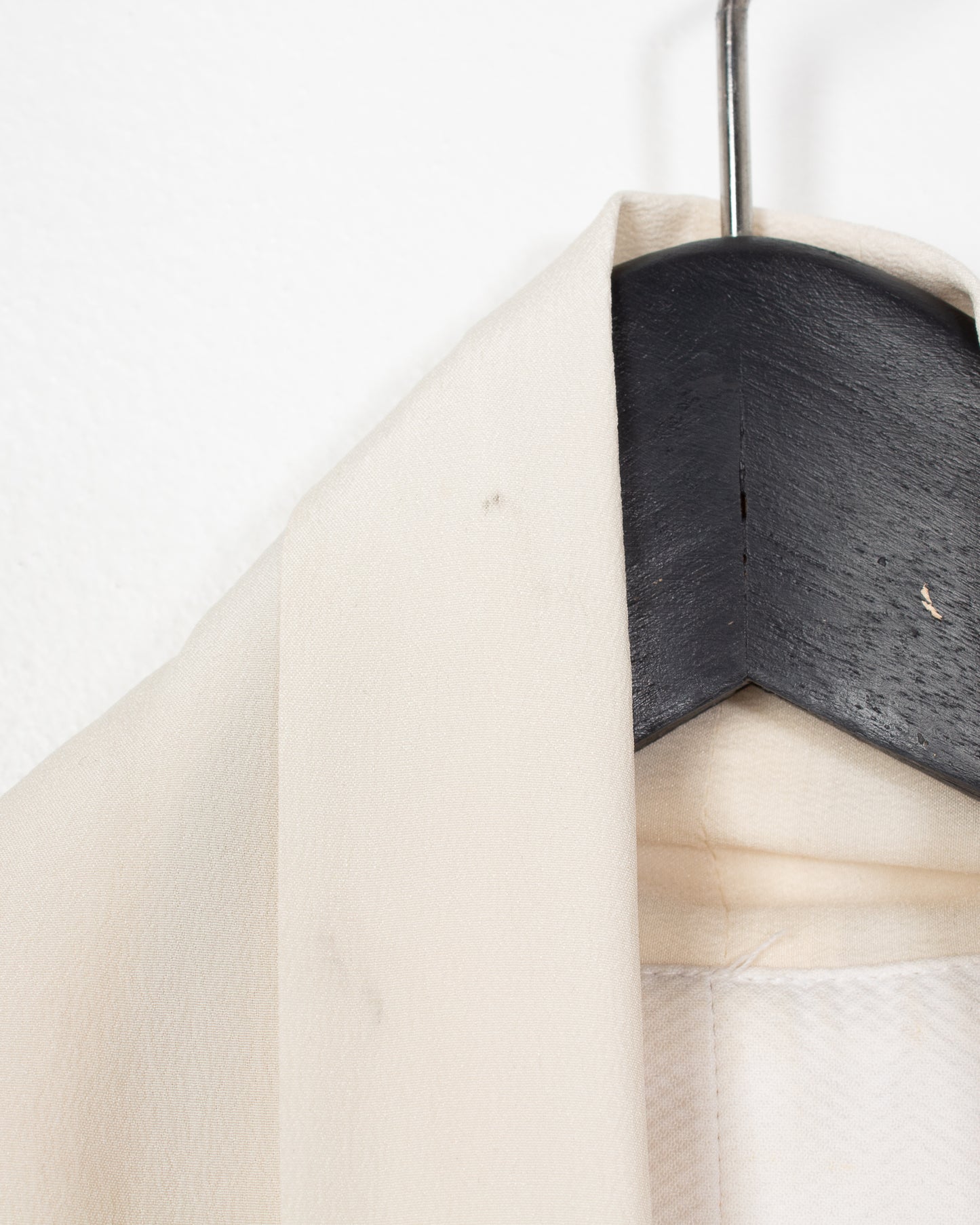 White Cotton Silk Insert Vest