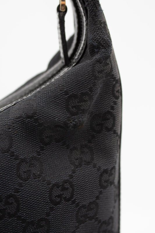 Gucci GG Canvas Black Shoulder Bag
