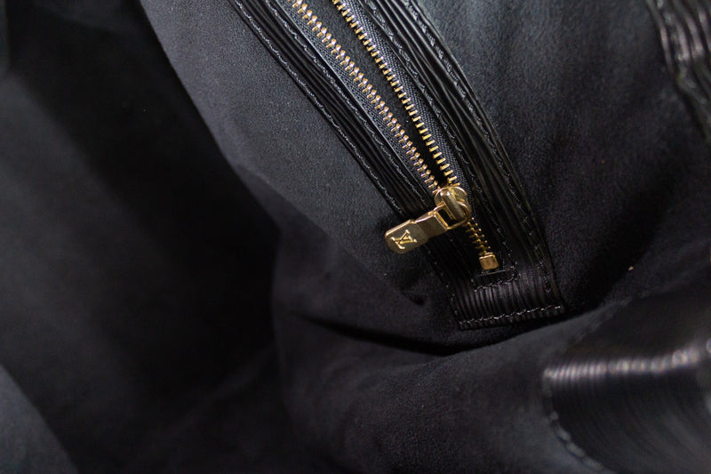 Louis Vuitton Noé Black and Red Epi Leather Bucket Bag