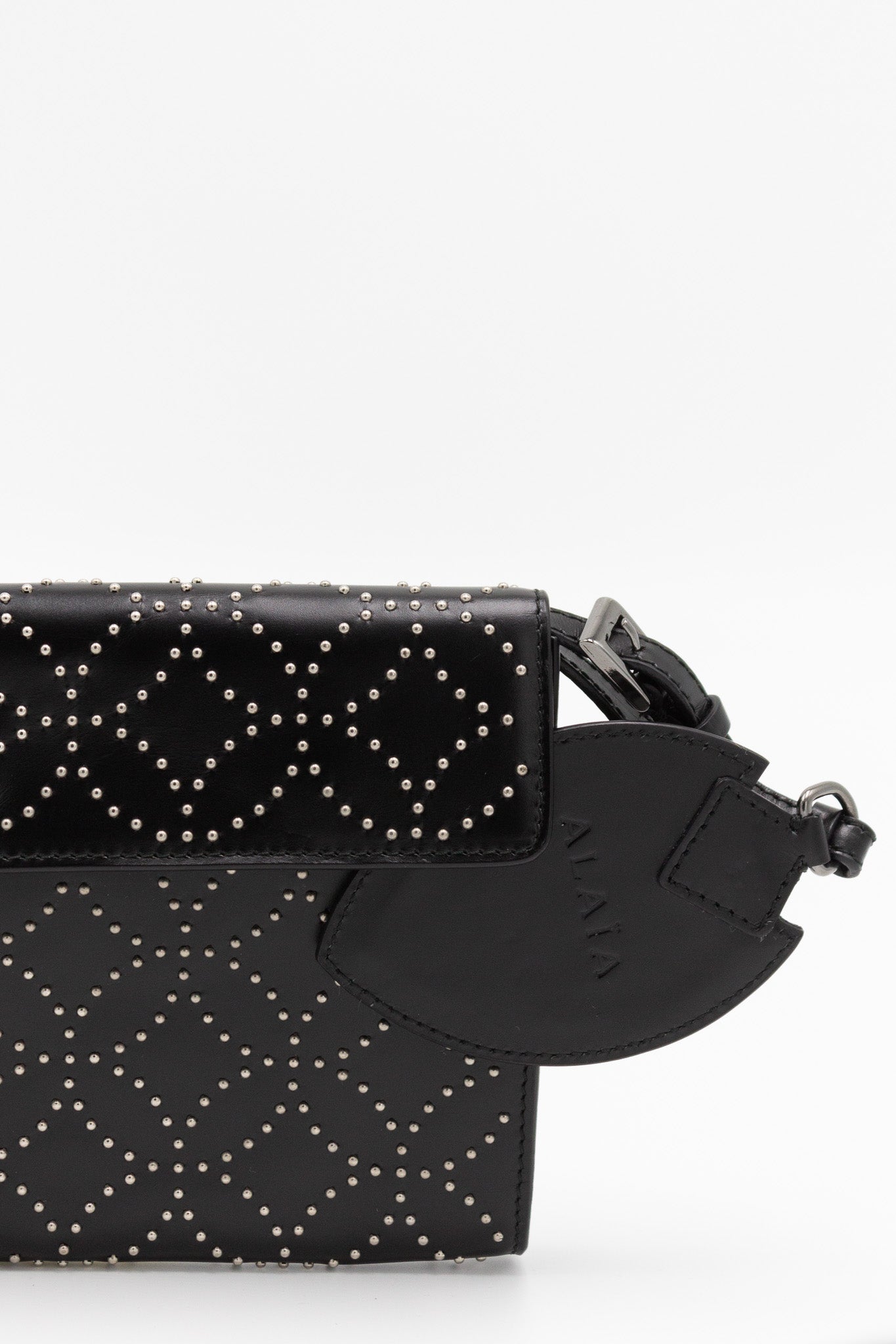 Alaïa Studded Black Leather Clutch