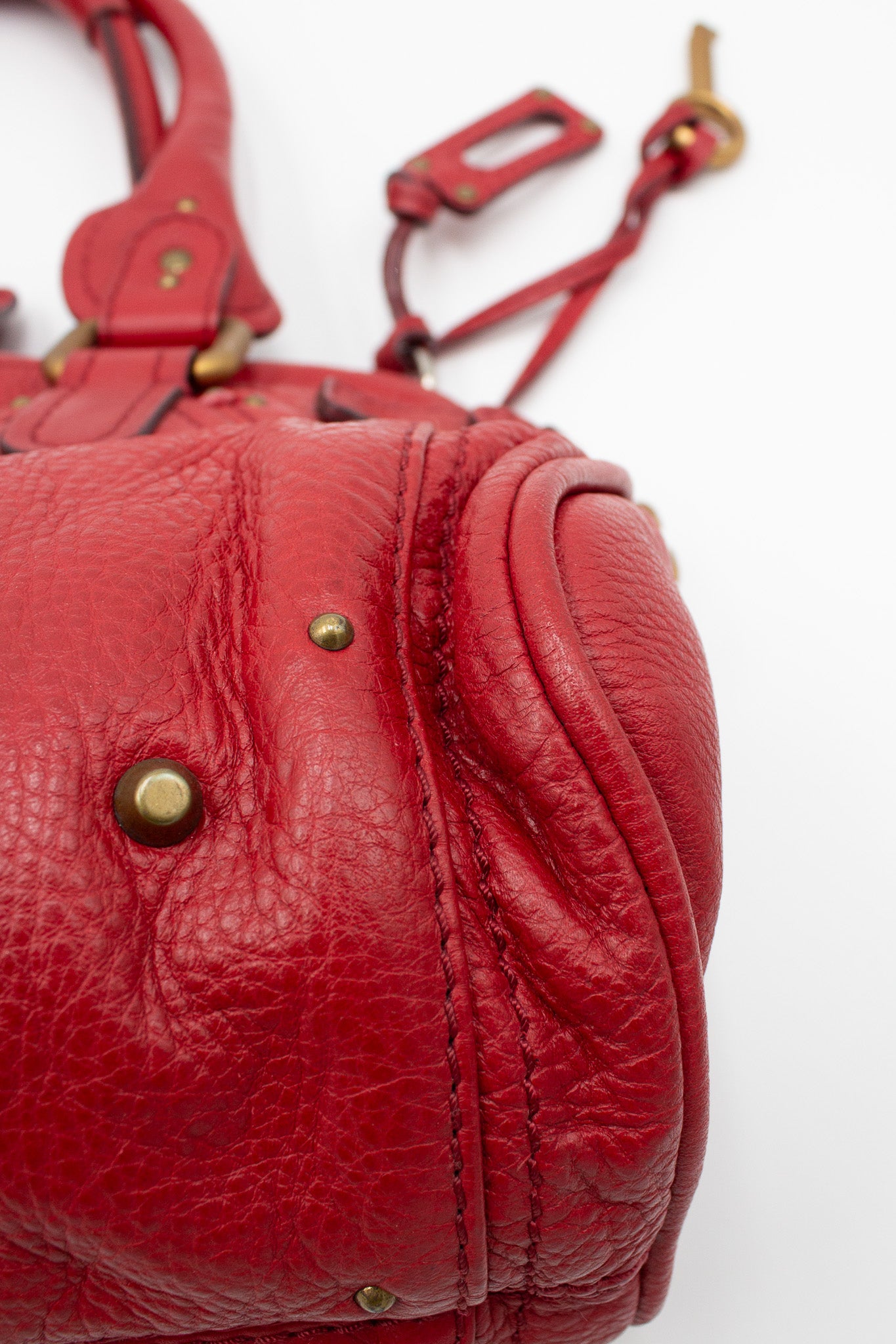 Chloé Paddington Medium in Red Leather