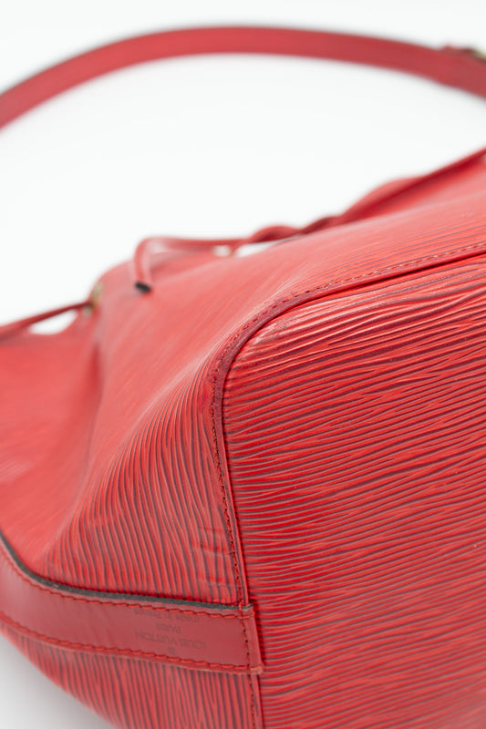 Louis Vuitton Noé Red Epi Leather Bucket Bag