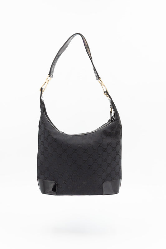 Gucci GG Canvas Black Shoulder Bag