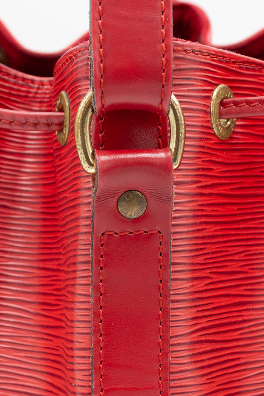 Louis Vuitton Noé Red Epi Leather Bucket Bag