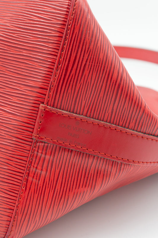 Louis Vuitton Noé Red Epi Leather Bucket Bag