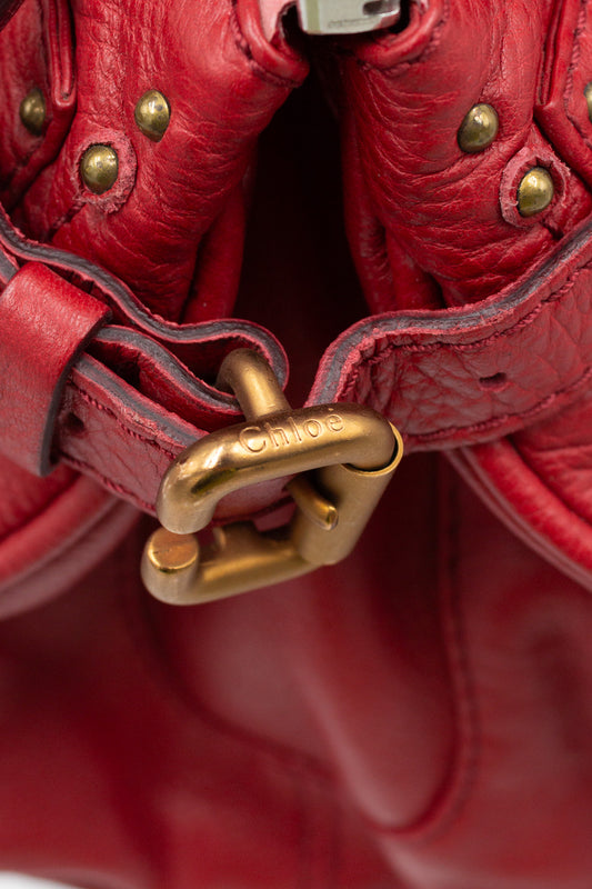 Chloé Paddington Medium in Red Leather