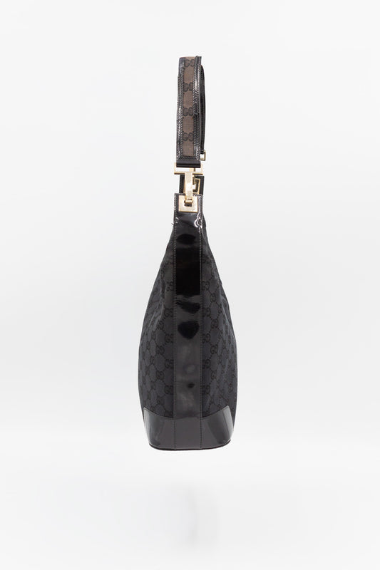 Gucci GG Canvas Black Shoulder Bag