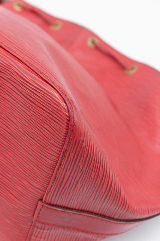 Louis Vuitton Noé Red Epi Leather Bucket Bag