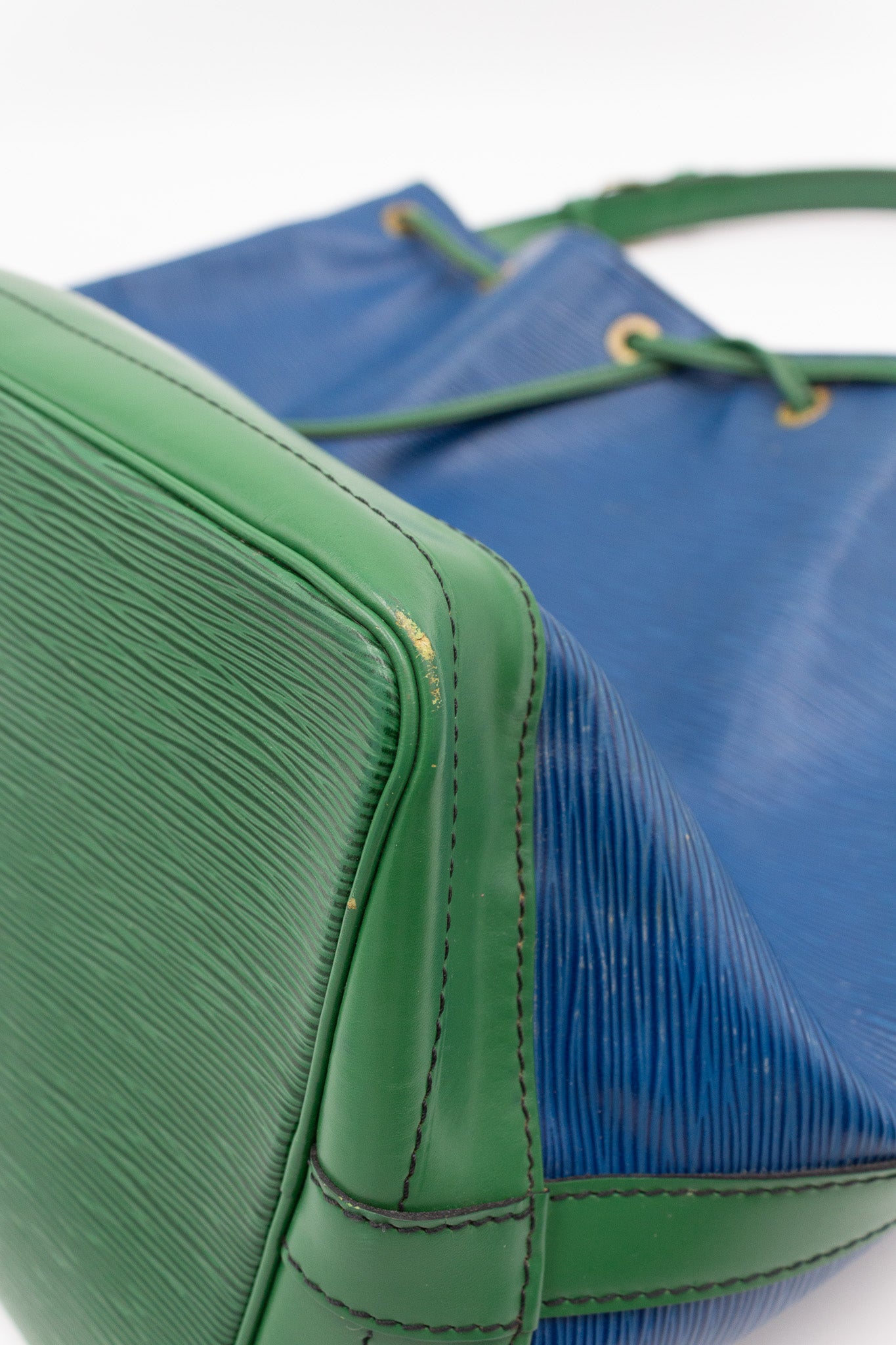 Louis Vuitton Noé Blue and Green Epi Leather Bucket Bag