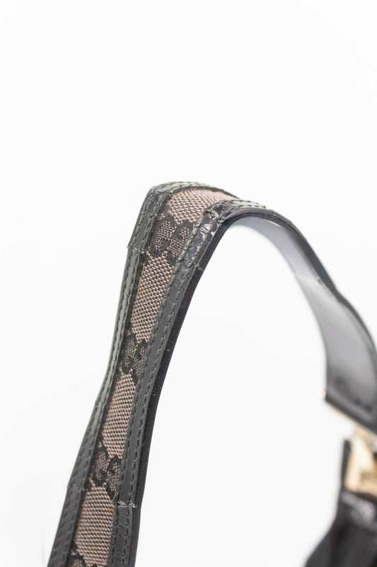 Gucci GG Canvas Black Shoulder Bag