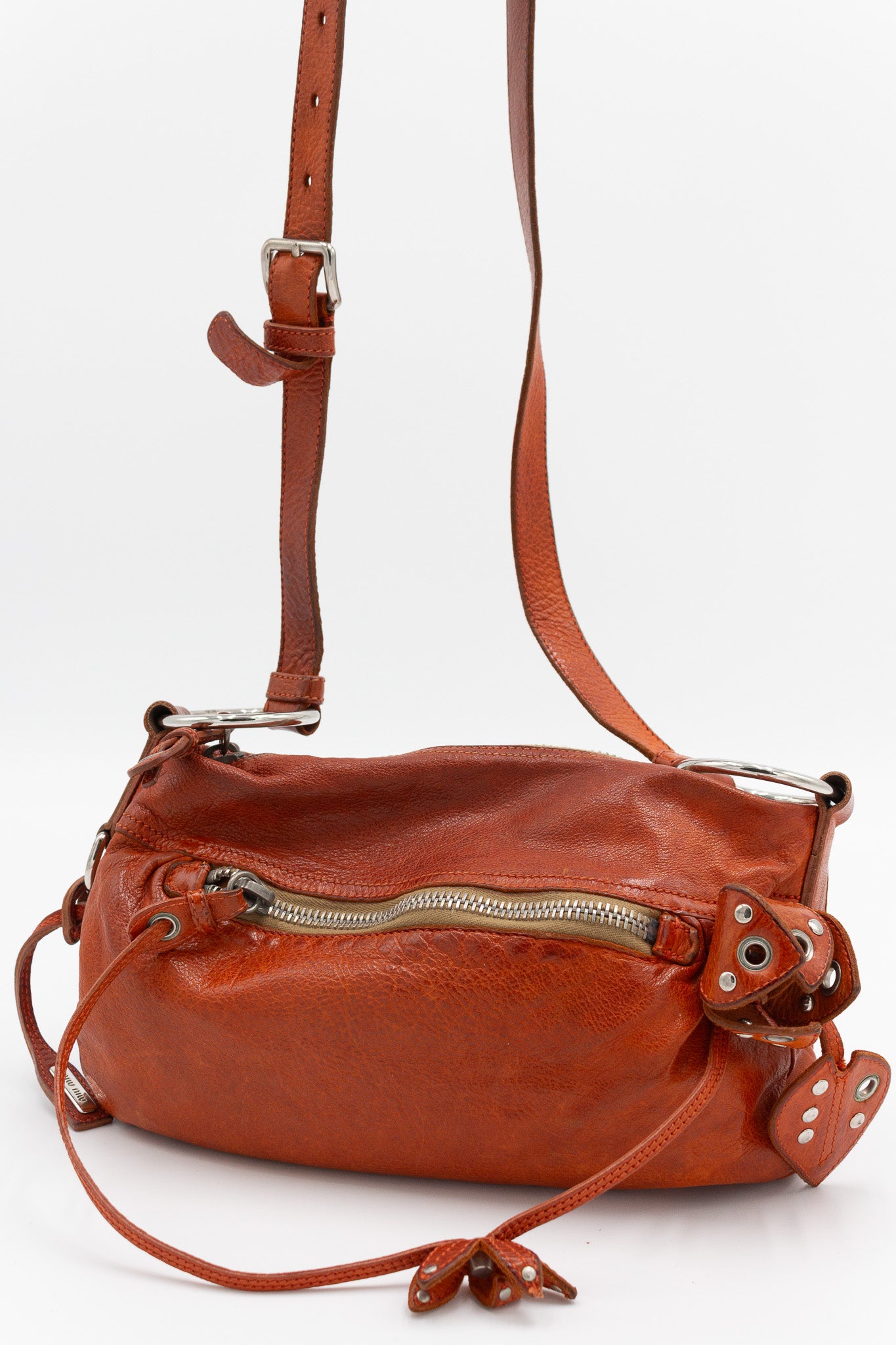 Miu Miu Orange Leather Bag