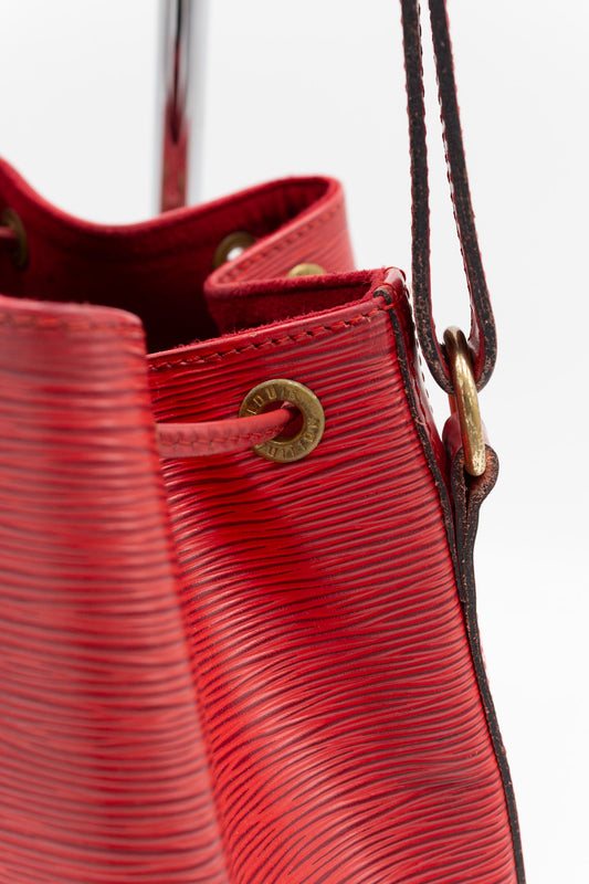 Louis Vuitton Noé Red Epi Leather Bucket Bag