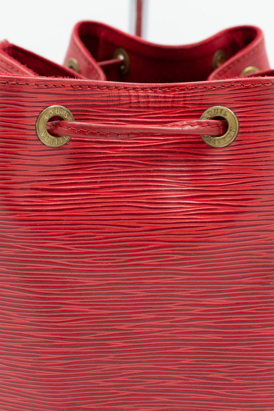 Louis Vuitton Noé Red Epi Leather Bucket Bag