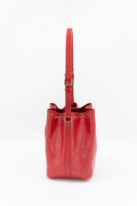 Louis Vuitton Noé Red Epi Leather Bucket Bag