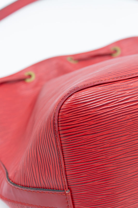 Louis Vuitton Noé Red Epi Leather Bucket Bag