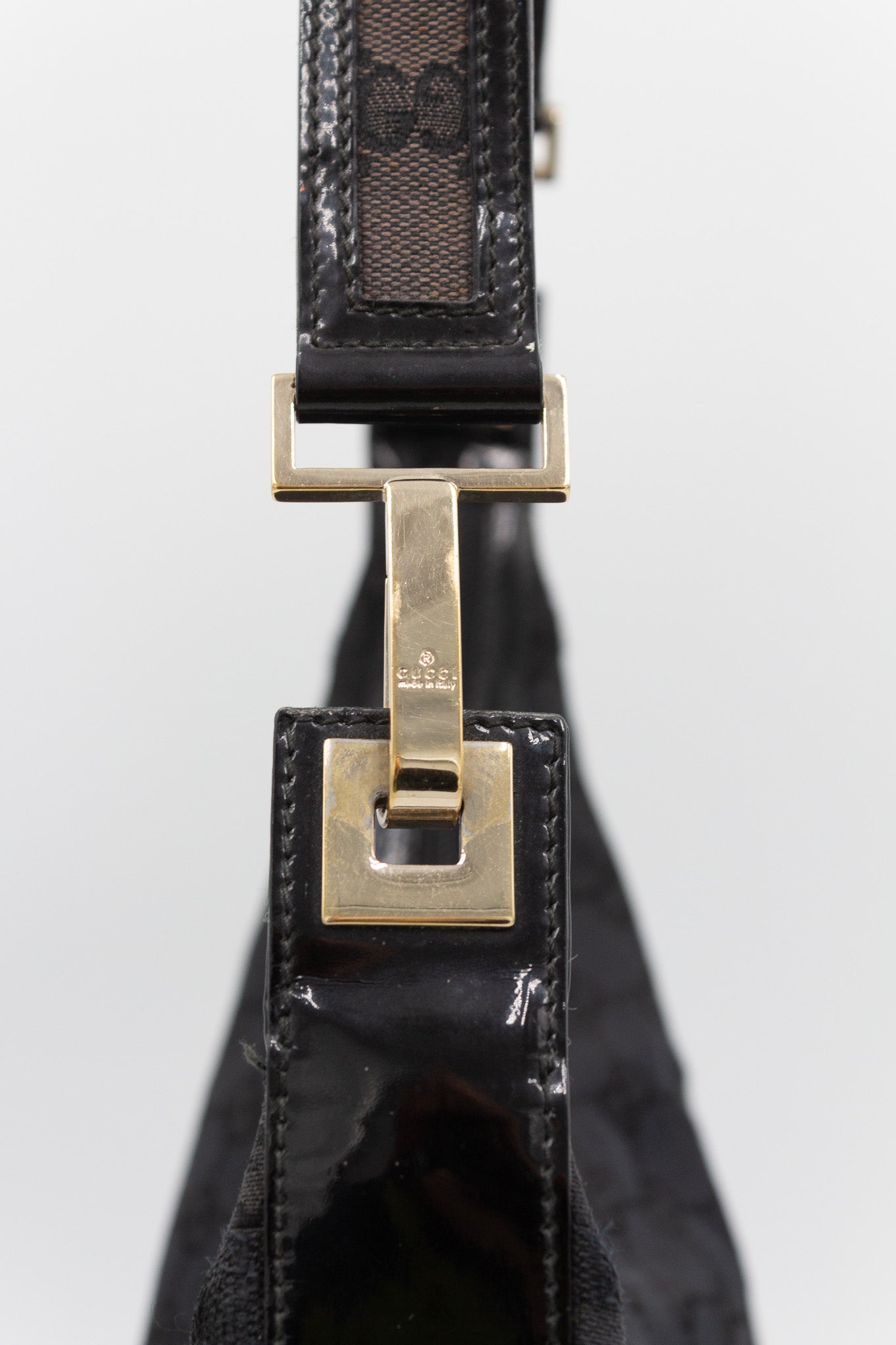 Gucci GG Canvas Black Shoulder Bag