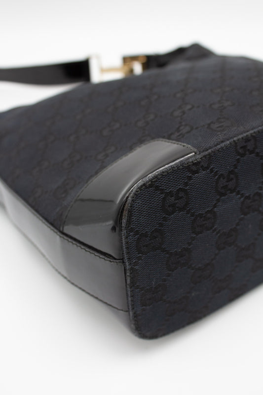 Gucci GG Canvas Black Shoulder Bag