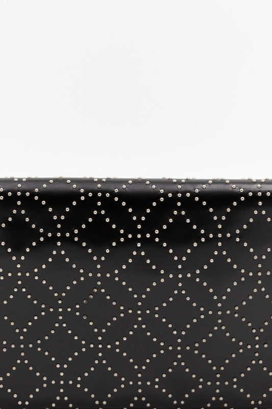 Alaïa Studded Black Leather Clutch