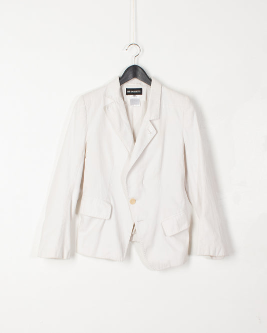 Ann Demeulemeester White HTC Asymmetrical Blazer