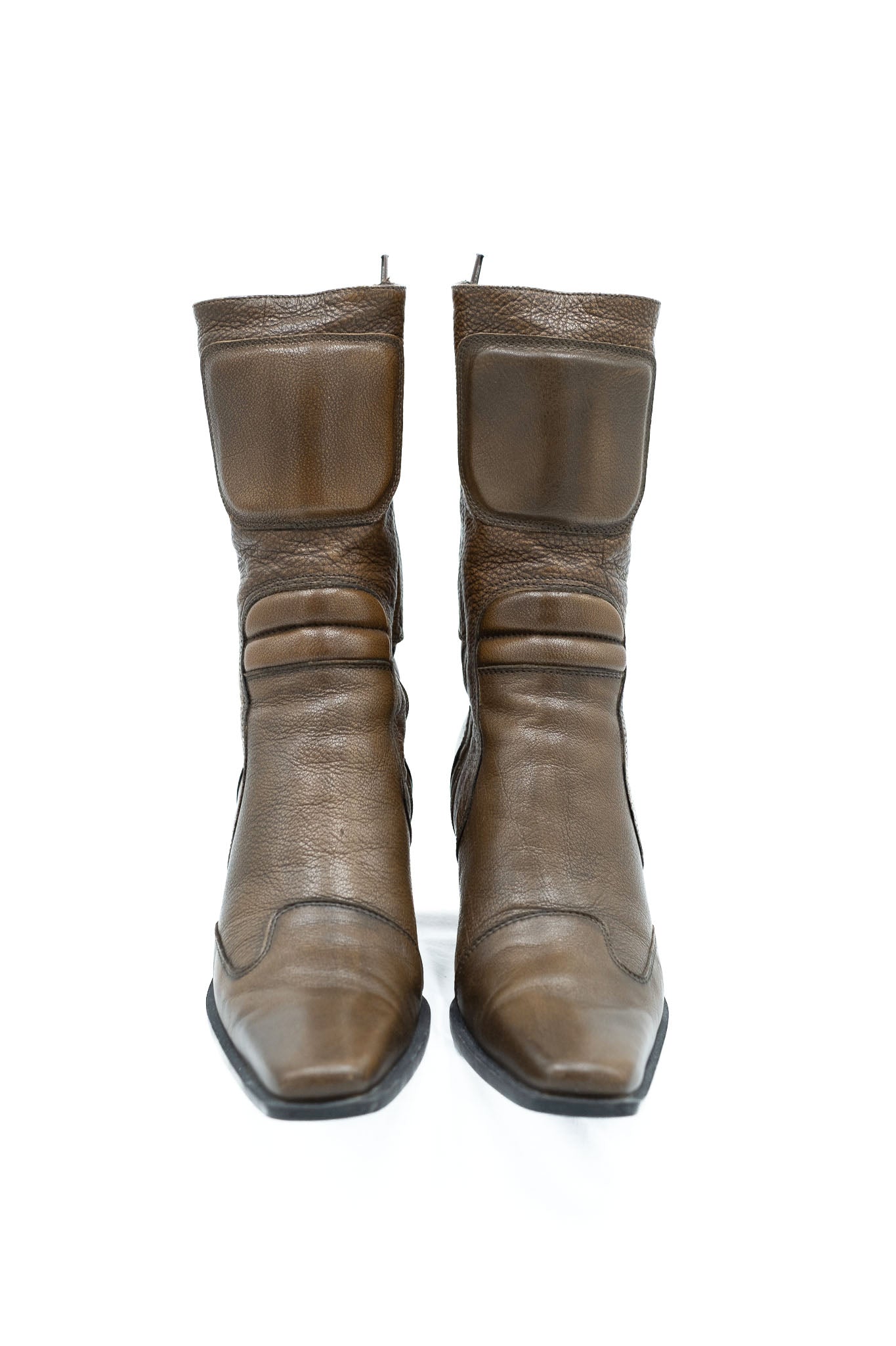 Miu Miu brown leather boots – late 1990s runway