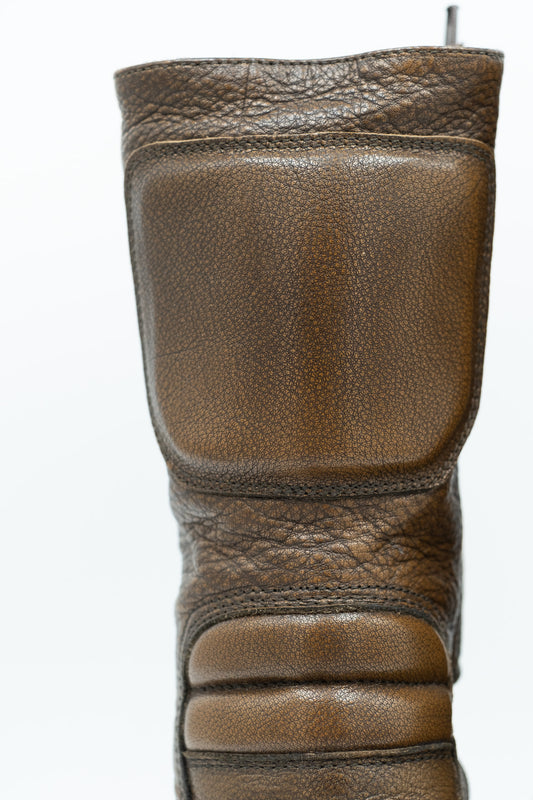 Miu Miu brown leather boots – late 1990s runway