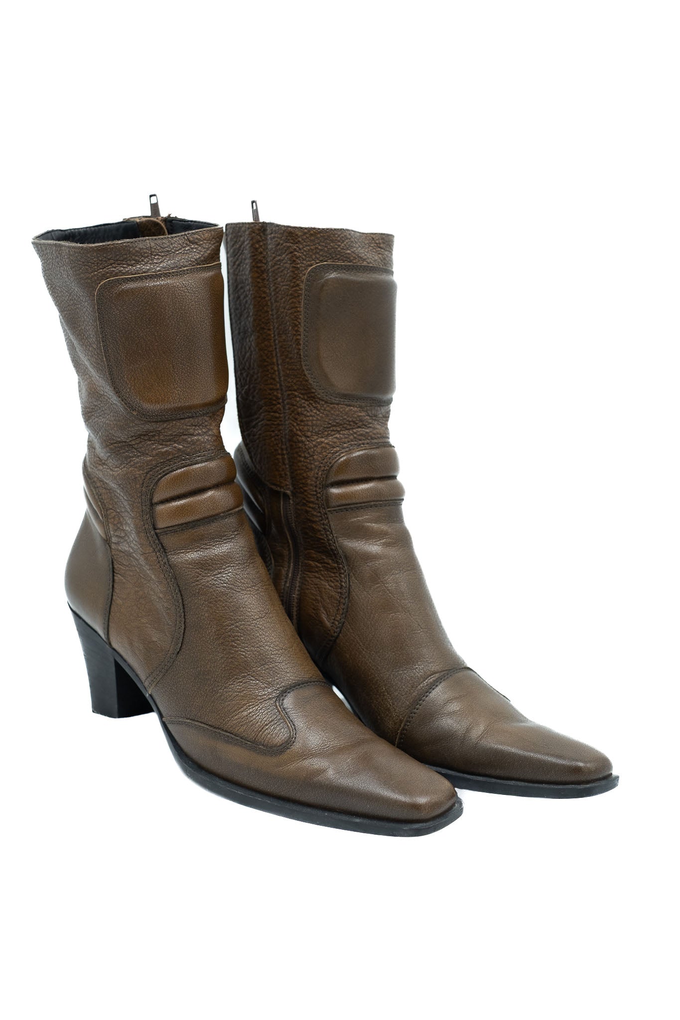 Miu Miu brown leather boots – late 1990s runway