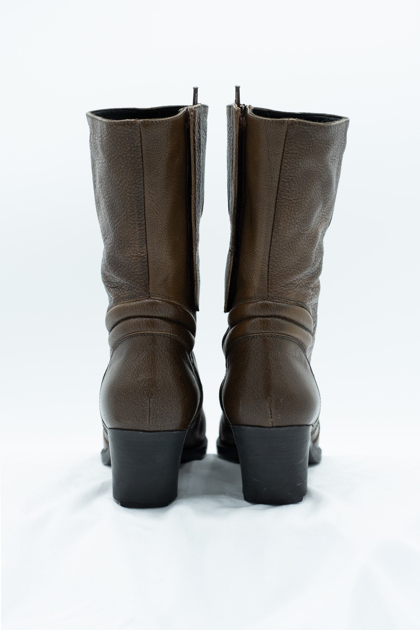 Miu Miu brown leather boots – late 1990s runway