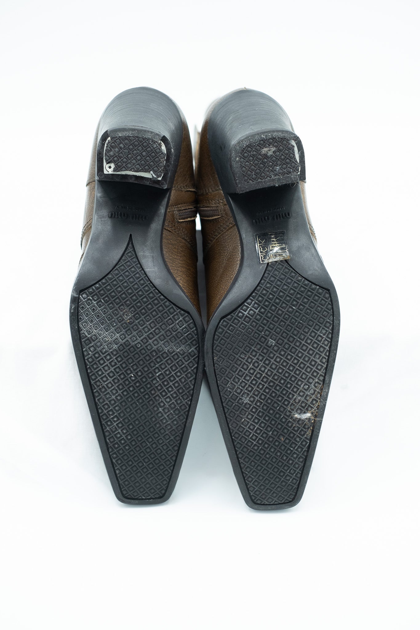 Miu Miu brown leather boots – late 1990s runway