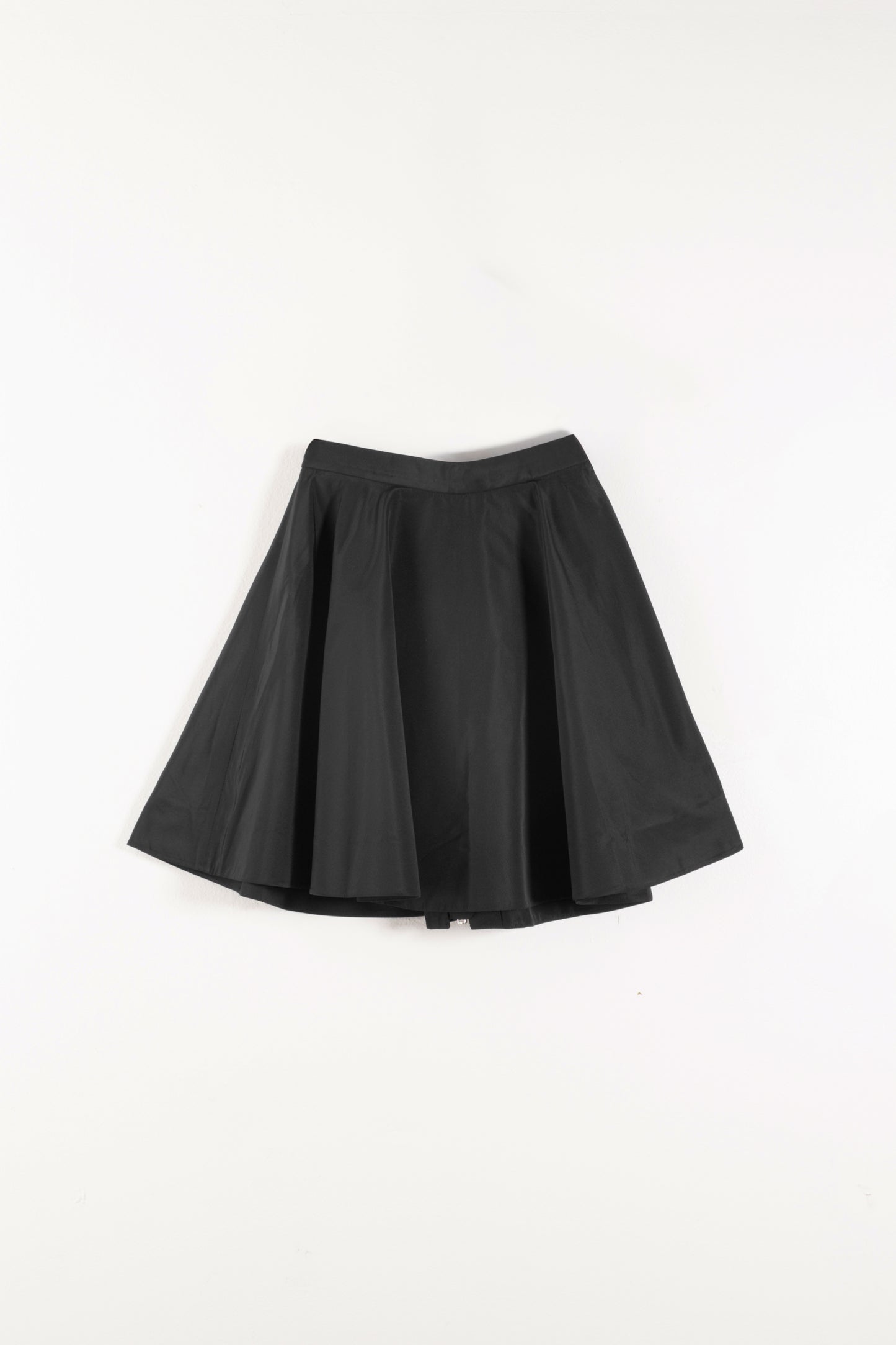 Women's Miu Miu Black Nylon Zipped Skirt