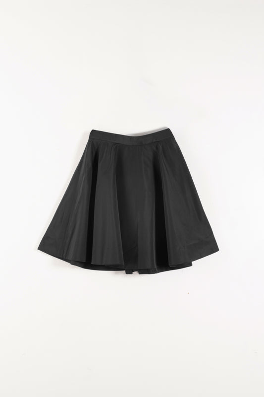 Women's Miu Miu Black Nylon Zipped Skirt