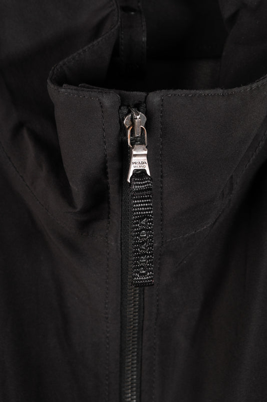 Spolverino Prada in nylon nero da uomo