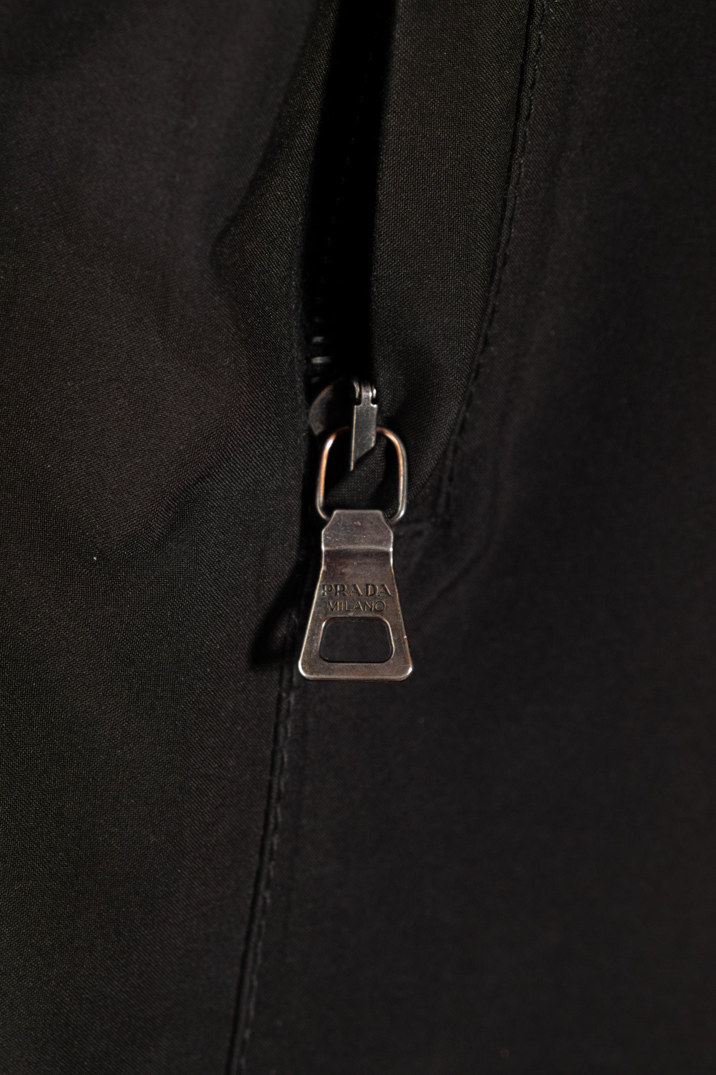Spolverino Prada in nylon nero da uomo