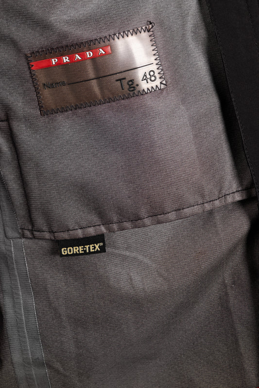Spolverino Prada in nylon nero da uomo