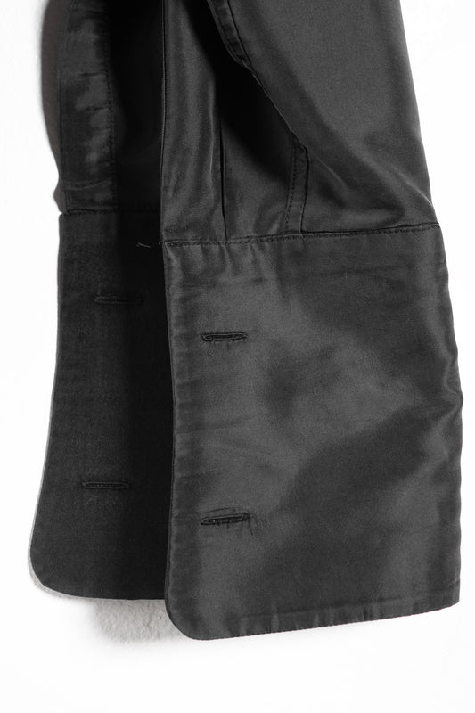 Camicia da smoking in nylon e seta lavata nera da uomo Prada