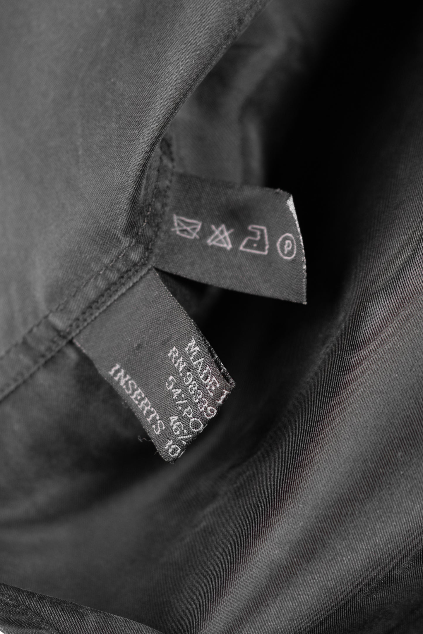 Camicia da smoking in nylon e seta lavata nera da uomo Prada