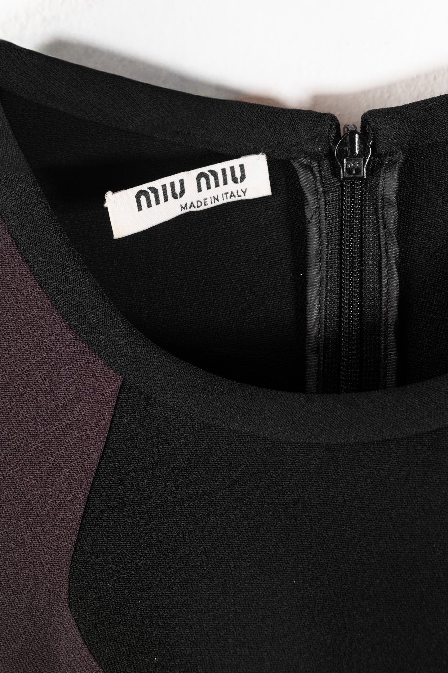Mini abito nero marrone da donna Miu Miu