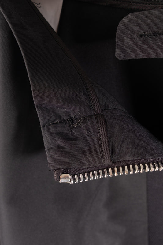 Women's Miu Miu Black Nylon Zipped Skirt