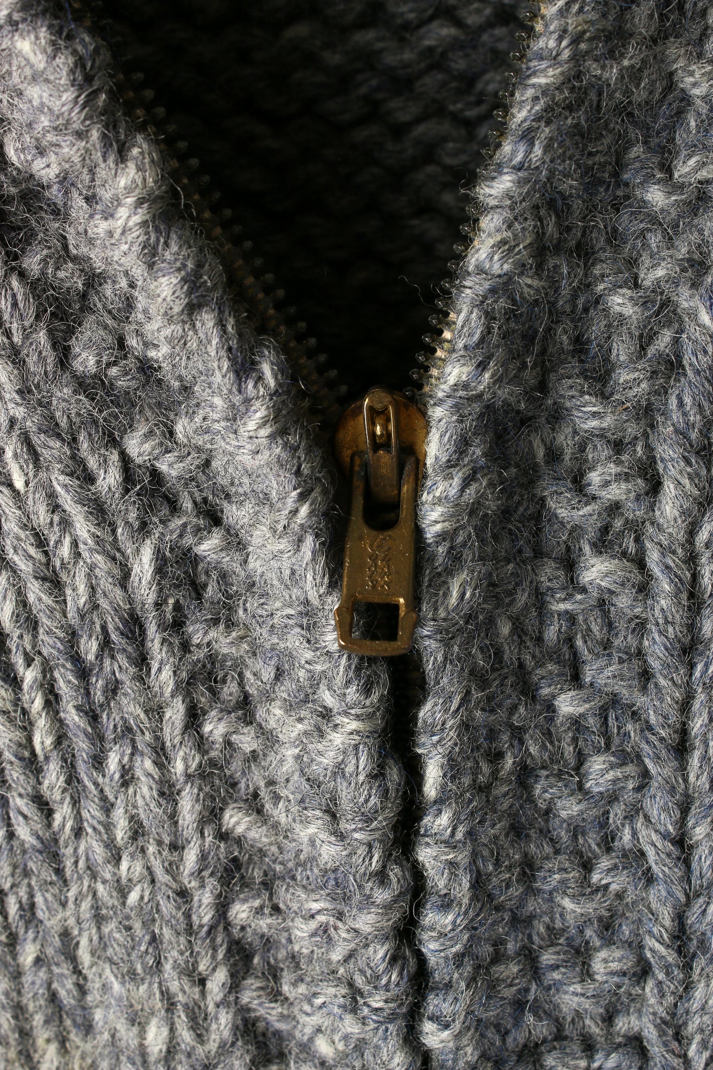 Wool Hand Made Grey Cowichan Sweater
