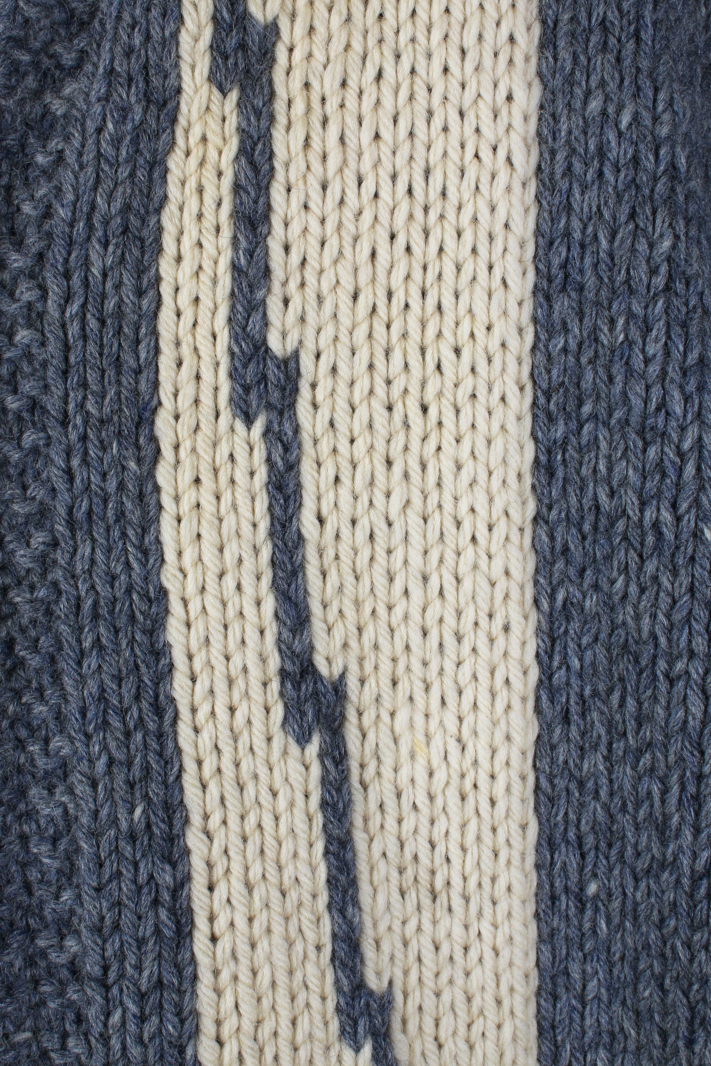 Wool Hand Made Grey Cowichan Sweater